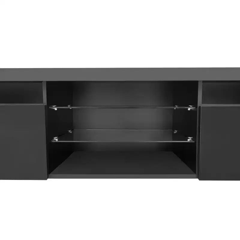 Whisen Modern TV Stand Fits TV's up to 105 in. with Ample Storage Space and LED Color Changing Lights
