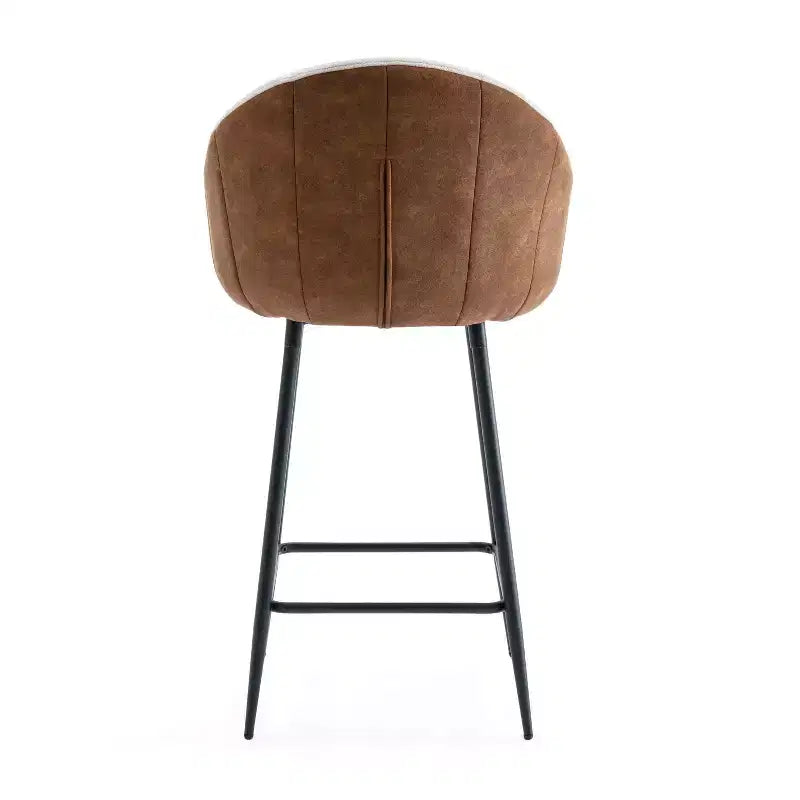Christopher Knight Home Aveline 26.5'' Modern Upholstered Bar Stools with Metal Legs (Set of 2)