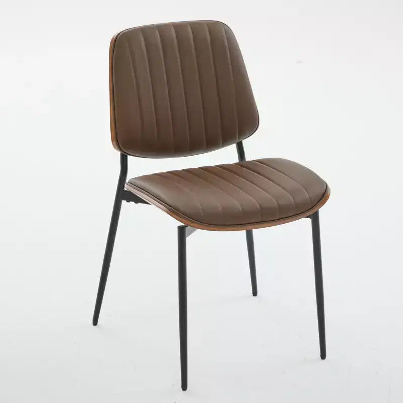 TUYOHW PU Leather Kitchen Chairs Set of 2 with Metal Tapered Legs,Ergonomic Dining Chairs with Curved Backrest,Wider & Deeper Leg Spacing