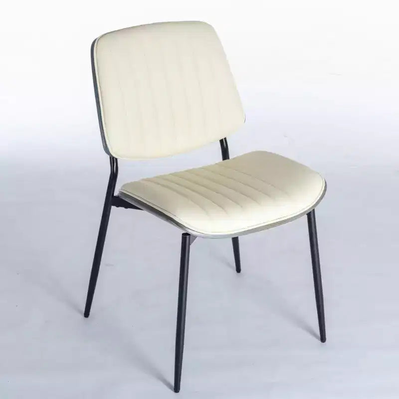 TUYOHW PU Leather Kitchen Chairs Set of 2 with Metal Tapered Legs,Ergonomic Dining Chairs with Curved Backrest,Wider & Deeper Leg Spacing