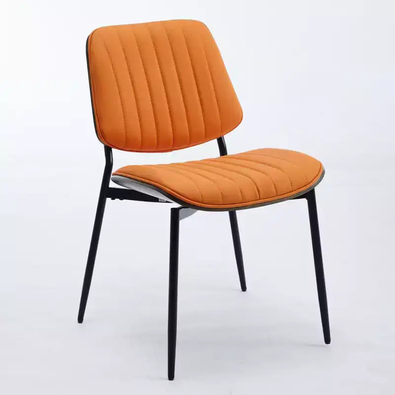 TUYOHW PU Leather Kitchen Chairs Set of 2 with Metal Tapered Legs,Ergonomic Dining Chairs with Curved Backrest,Wider & Deeper Leg Spacing