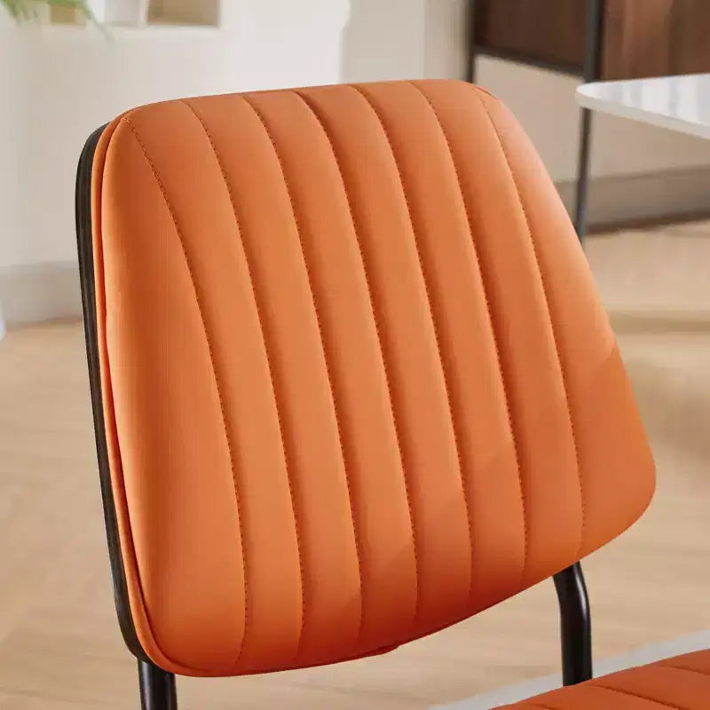 TUYOHW PU Leather Kitchen Chairs Set of 2 with Metal Tapered Legs,Ergonomic Dining Chairs with Curved Backrest,Wider & Deeper Leg Spacing
