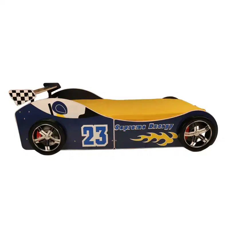GDFStudio Elean Twin Size Supreme Energy Racing Car Bed with LED Light