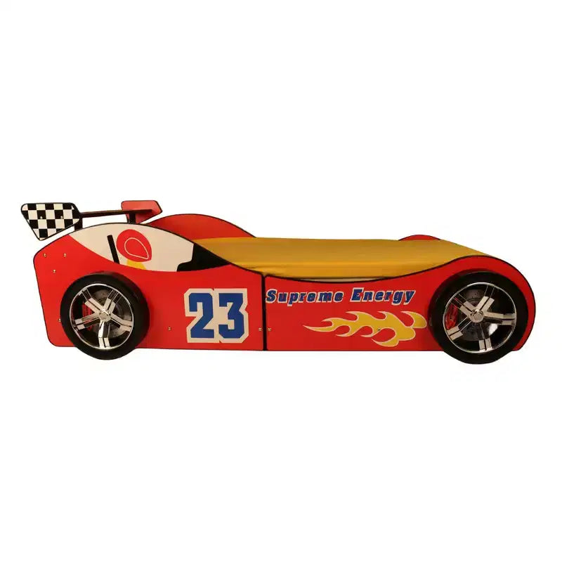 GDFStudio Elean Twin Size Supreme Energy Racing Car Bed with LED Light