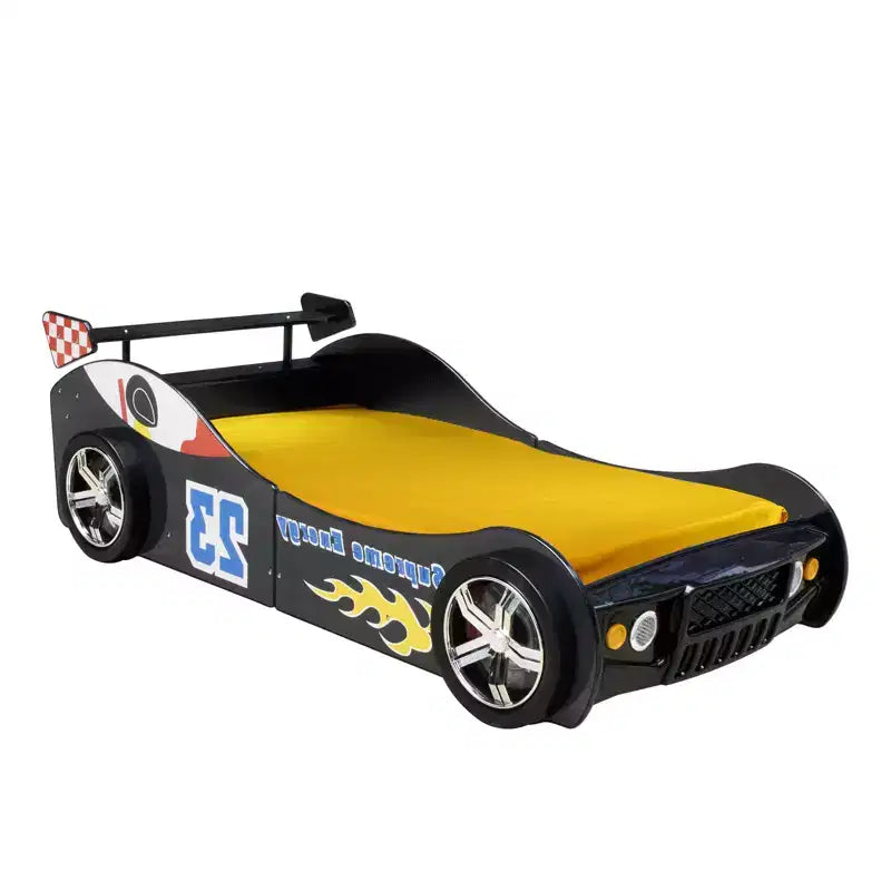 GDFStudio Elean Twin Size Supreme Energy Racing Car Bed with LED Light