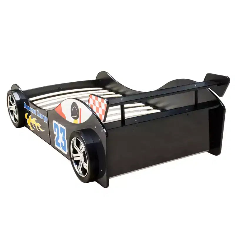 GDFStudio Elean Twin Size Supreme Energy Racing Car Bed with LED Light