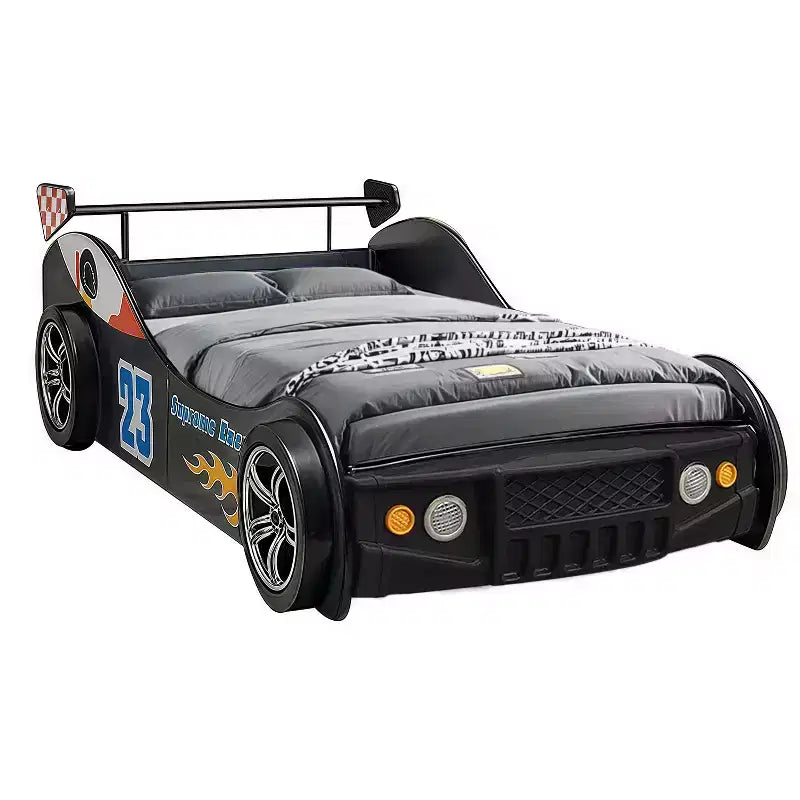 GDFStudio Elean Twin Size Supreme Energy Racing Car Bed with LED Light