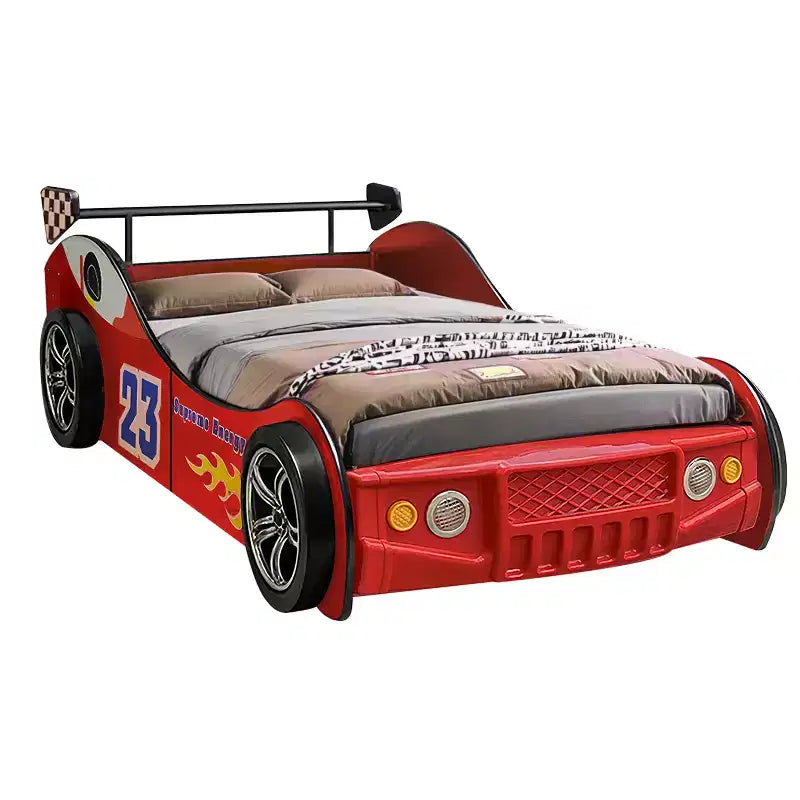 GDFStudio Elean Twin Size Supreme Energy Racing Car Bed with LED Light