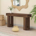 MAYEERTY 63-Inch Country-Style Wooden Sofa Table, Rustic Entryway Accent Table