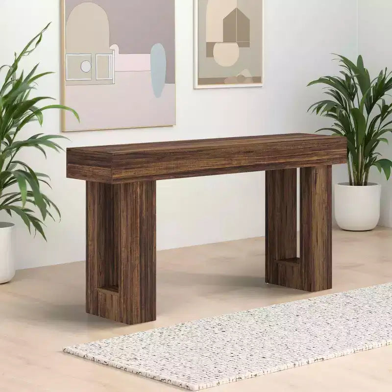 MAYEERTY 63-Inch Country-Style Wooden Sofa Table, Rustic Entryway Accent Table