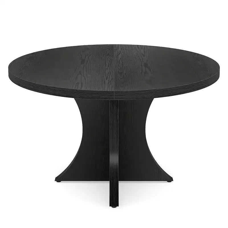 MAYEERTY 47.24 Round Wood Dining Table, Kitchen Table for 4-6 People
