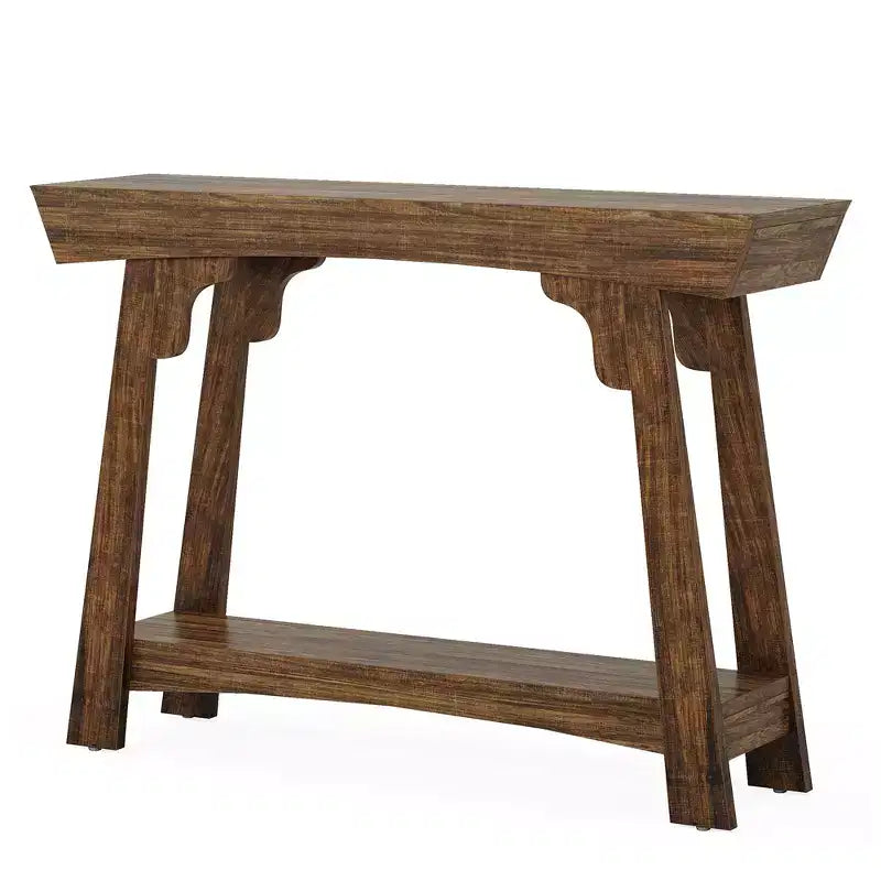 MAYEERTY 41-Inch Farmhouse Console Table, 2-Tier Sofa Entryway Table with Storage Shelf