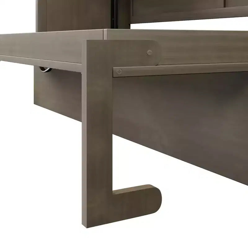 Twin Size Murphy Bed Space-Saving Wall Bed with Desk and Storage Bookshelf - ModernLuxe