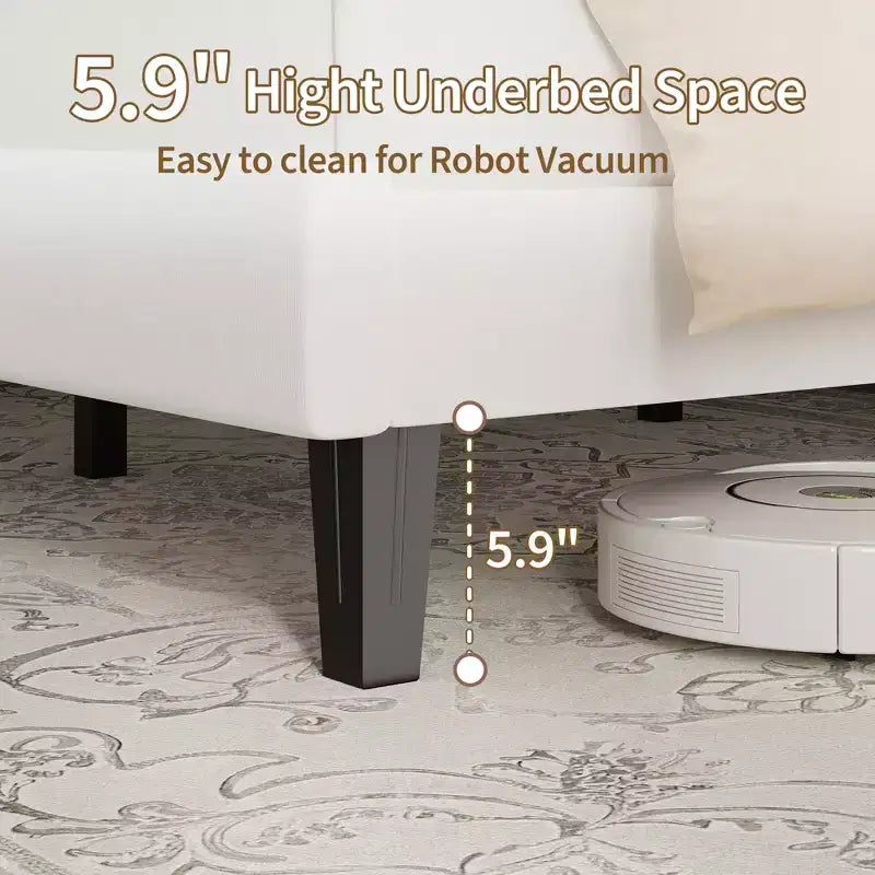 Set of 2 Twin Size Bed Frame, Velvet Upholstered Platform Bed with Adjustable Vertical Channel Tufted Headboard, No Box Spring Needed, Easy Assembly