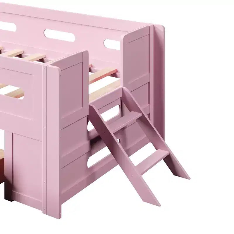 Twin/Full Size Platform Bed Frame with Semi-Enclosed Guardrail and Drawer - ModernLuxe