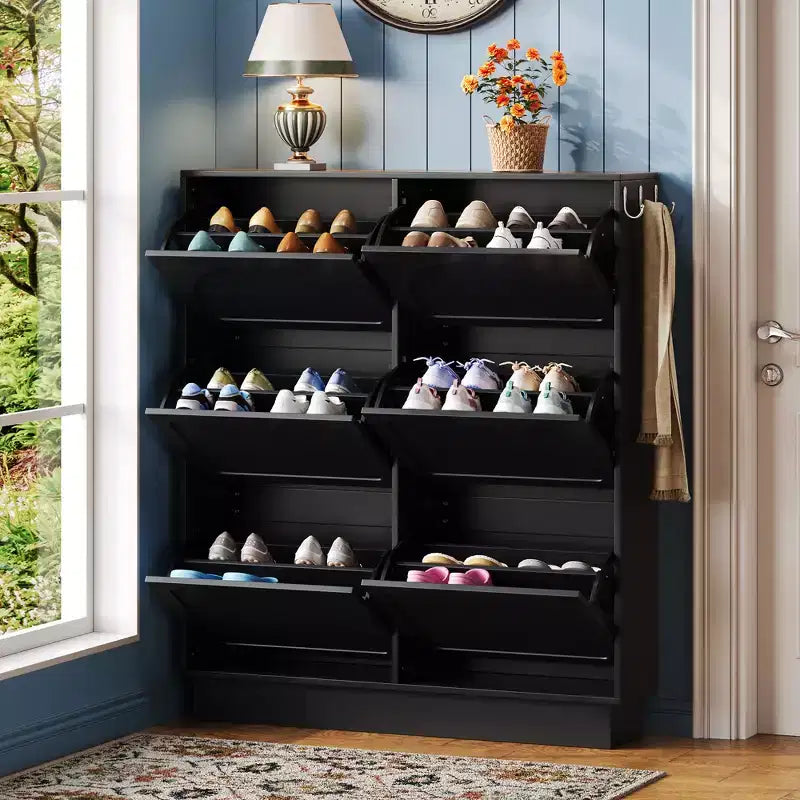 Shoe Storage Cabinet with 6 Drawers, Freestanding Shoe Organizer Cabinet, Entryway Hidden Shoe Rack
