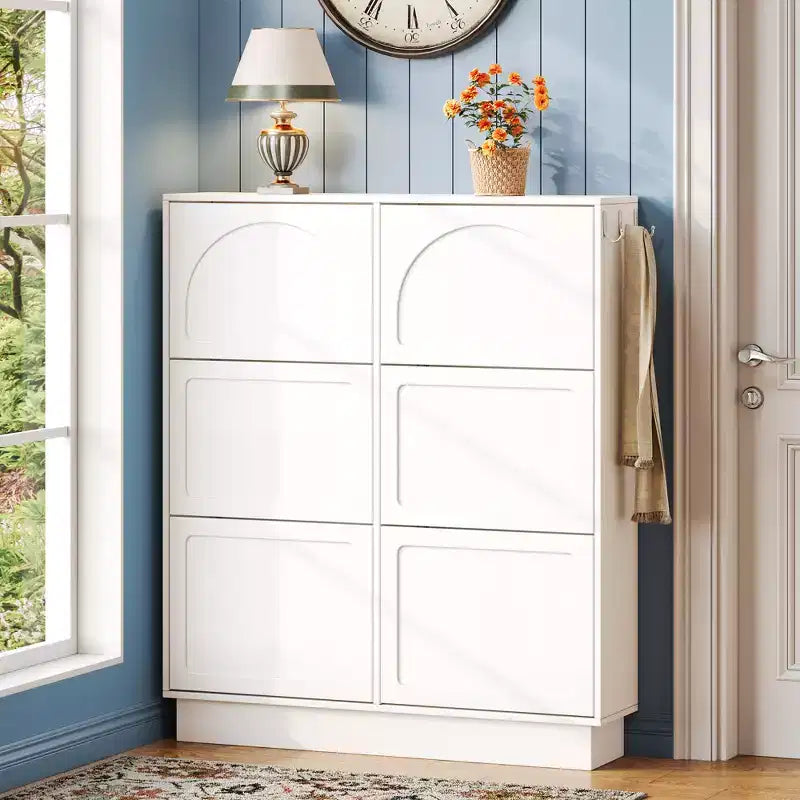 Shoe Storage Cabinet with 6 Drawers, Freestanding Shoe Organizer Cabinet, Entryway Hidden Shoe Rack