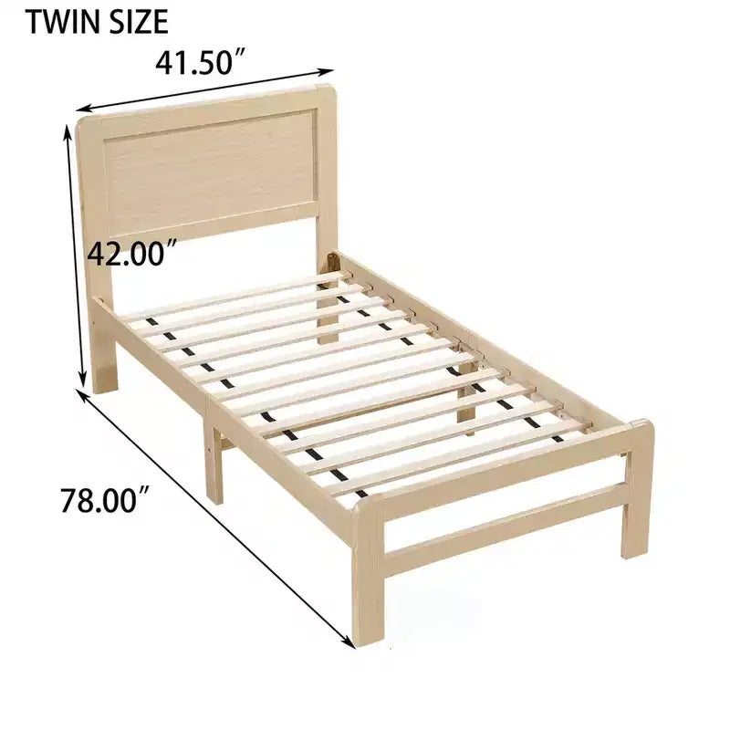 GDFStudio Nolan Contemporary Wood Platform Bed with Headboard