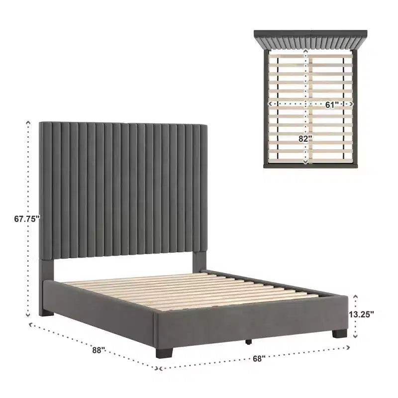Ahrend Queen Bed - Grey - iNSPIRE Q