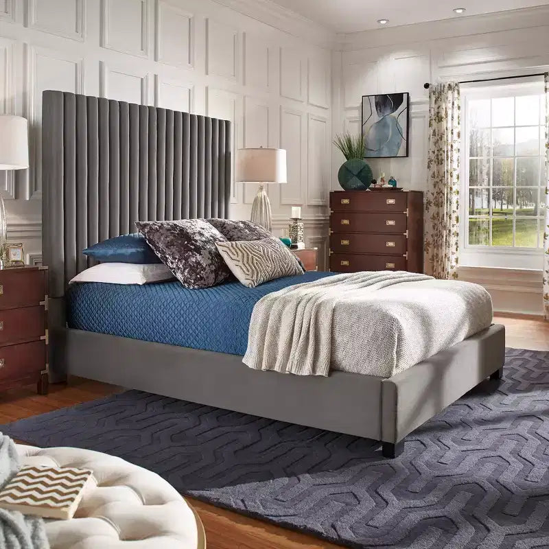Ahrend Queen Bed - Grey - iNSPIRE Q