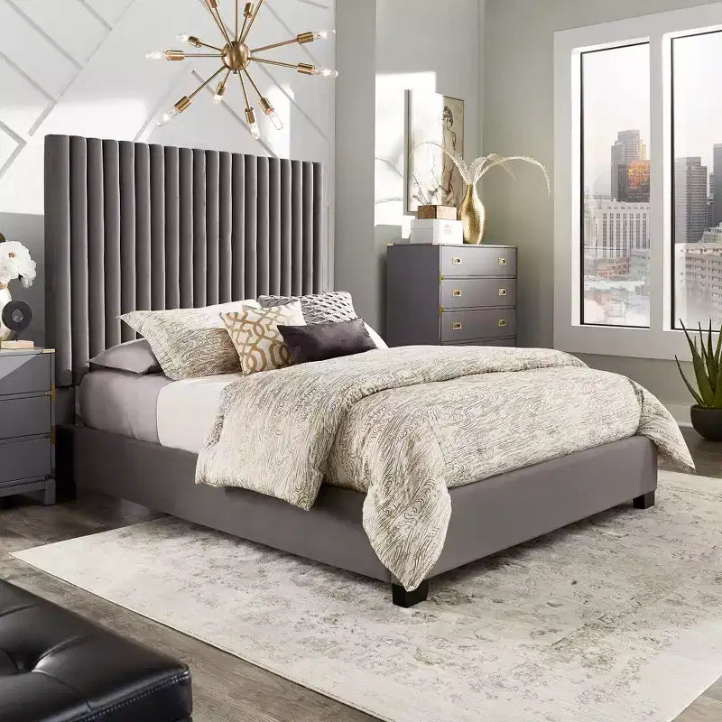 Ahrend Queen Bed - Grey - iNSPIRE Q