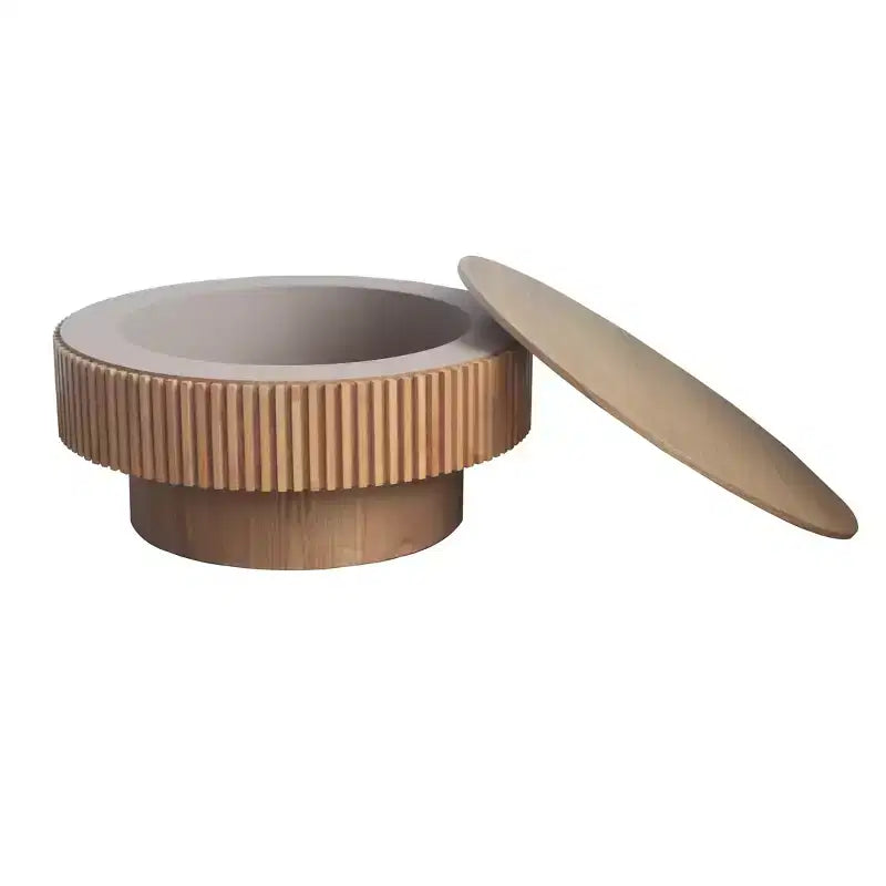 GDFStudio Sophia Modern Round Coffee Table with Storage