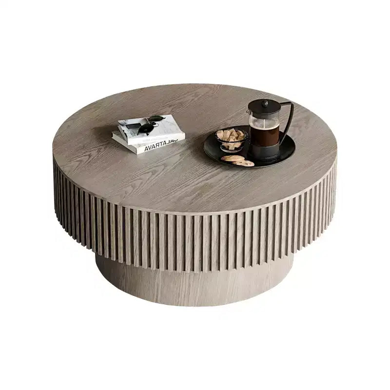 GDFStudio Sophia Modern Round Coffee Table with Storage