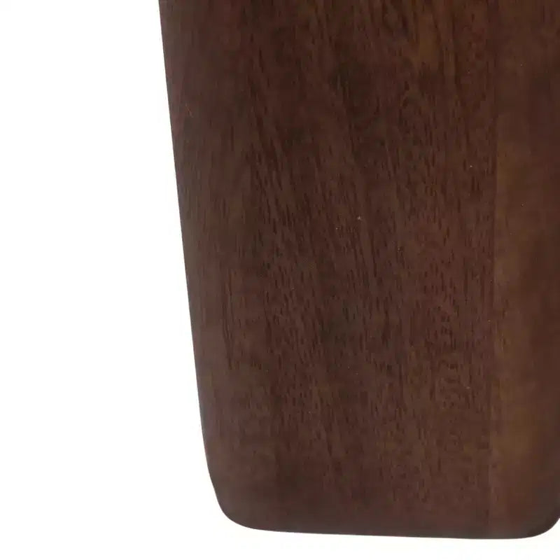 Rustic Edge Square End and Side Table for Small Spaces - Elegant Top and Wood Base for Living Room and Bedroom Decor - 21, Tan & Brown
