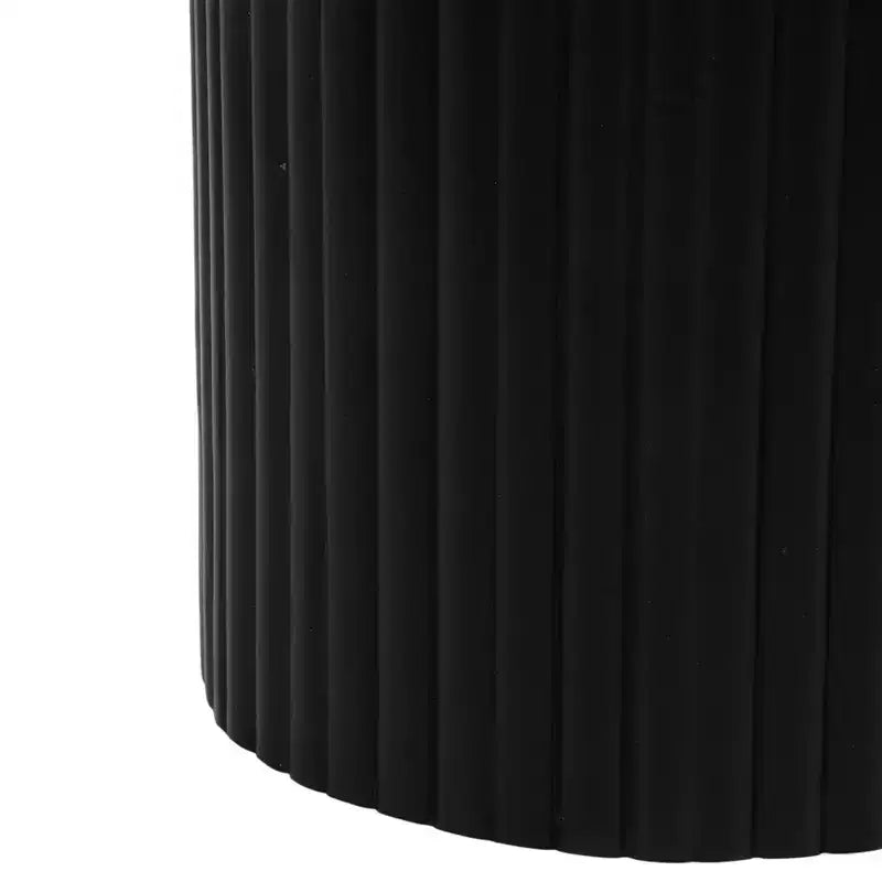 Contemporary Round Wood End and Side Table for Home Accent - Functional Night Stand or Bedside Drink Table for Bedroom and Room - 23, Black & White