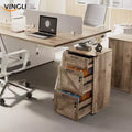 VINGLI 3 Drawer File Cabinet with Lock, Home Office Filing Organizer, for Letter Size File Folder Storage, Wood Vertical Filing Cabinet