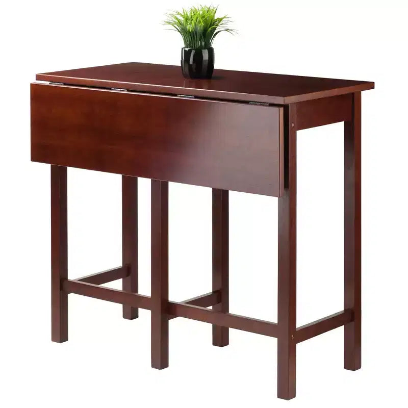 Lynnwood High Drop Leaf Dining Table Antique Walnut - Winsome