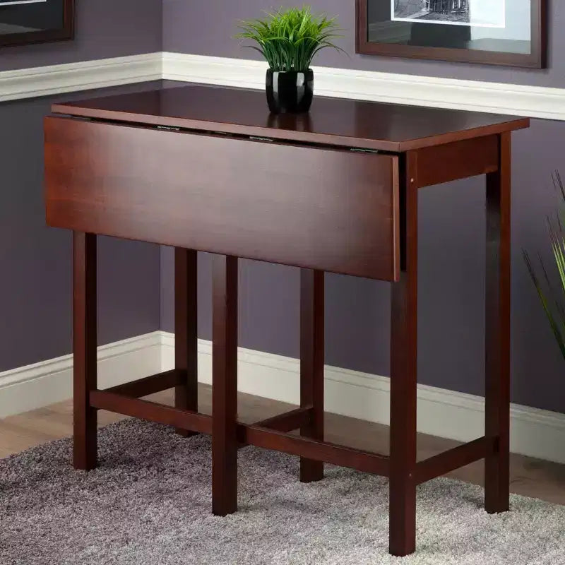 Lynnwood High Drop Leaf Dining Table Antique Walnut - Winsome