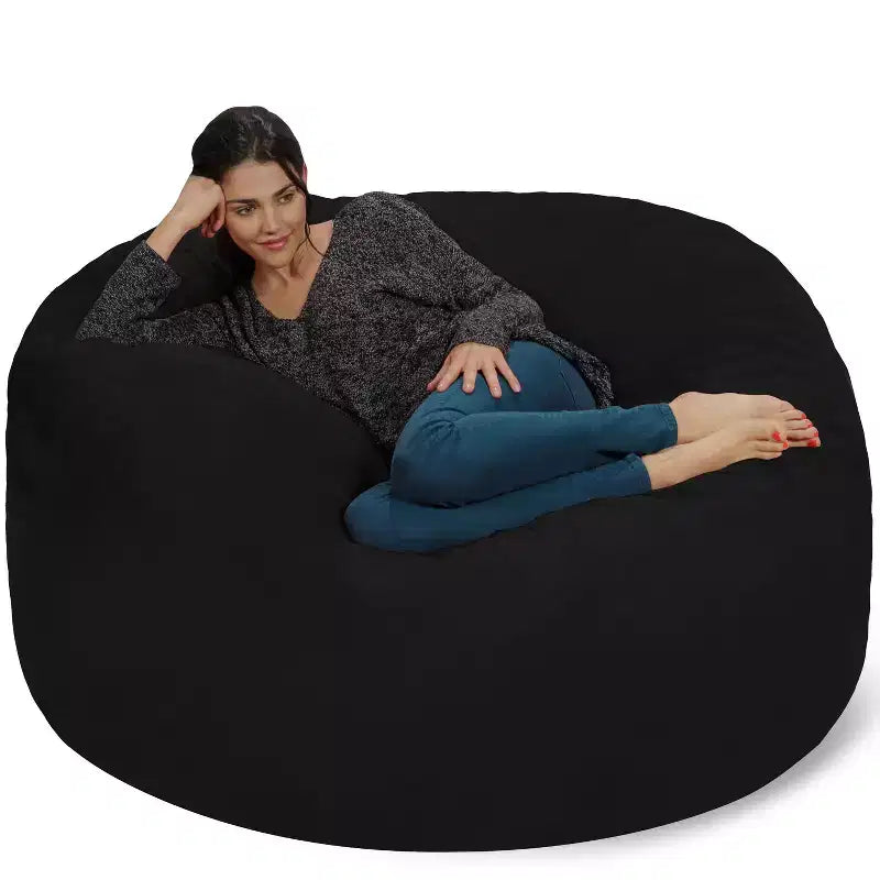5' Large Bean Bag Chair with Memory Foam Filling and Washable Cover - Relax Sacks