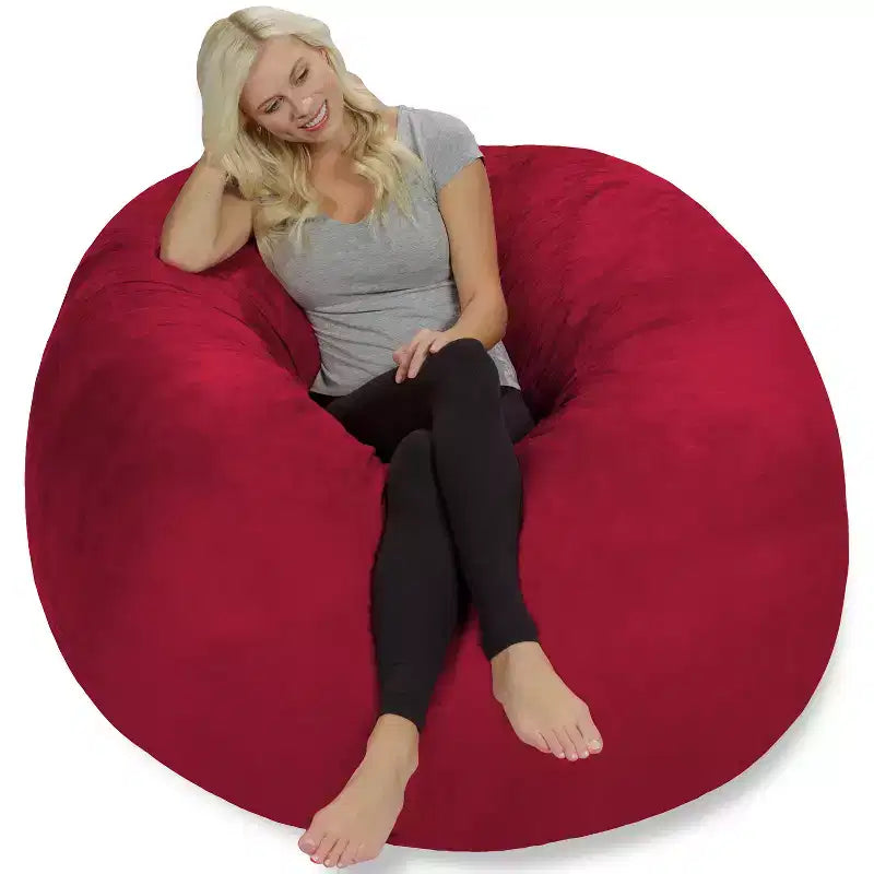 5' Large Bean Bag Chair with Memory Foam Filling and Washable Cover - Relax Sacks