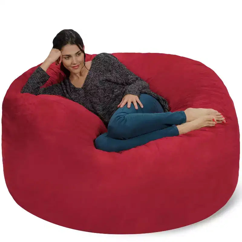 5' Large Bean Bag Chair with Memory Foam Filling and Washable Cover - Relax Sacks