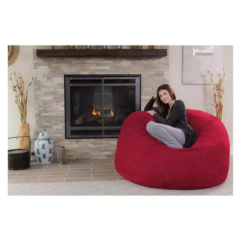 5' Large Bean Bag Chair with Memory Foam Filling and Washable Cover - Relax Sacks