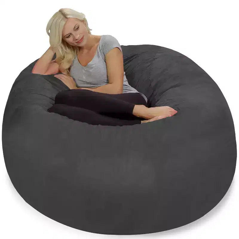 5' Large Bean Bag Chair with Memory Foam Filling and Washable Cover - Relax Sacks