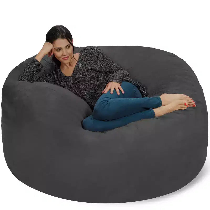 5' Large Bean Bag Chair with Memory Foam Filling and Washable Cover - Relax Sacks