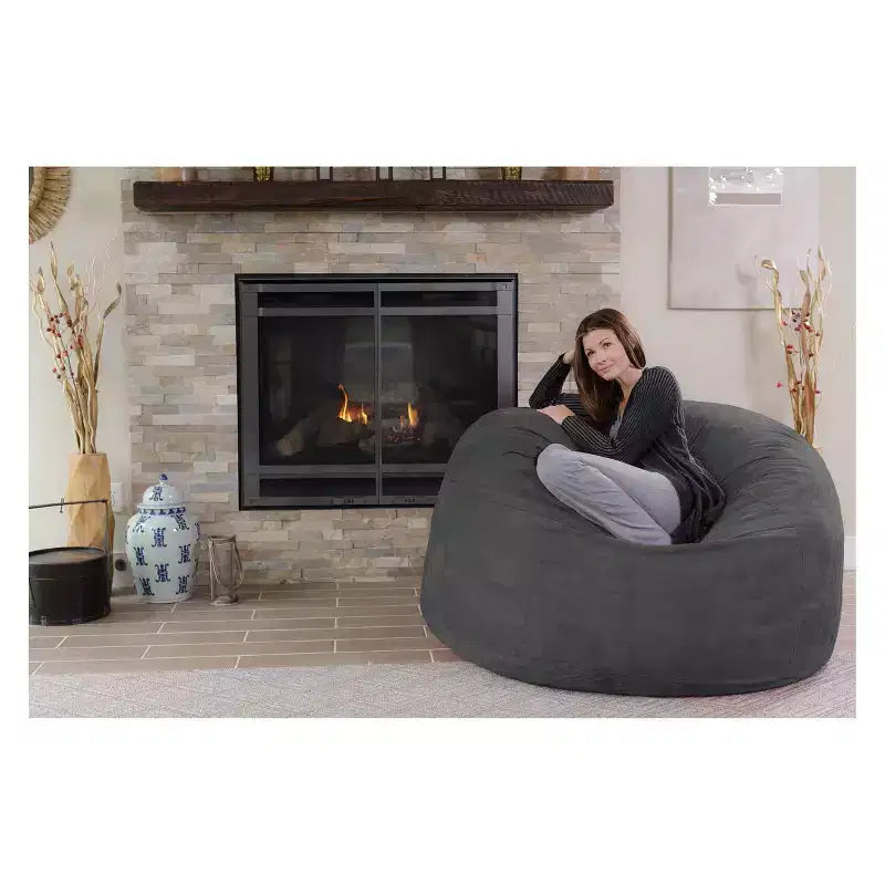 5' Large Bean Bag Chair with Memory Foam Filling and Washable Cover - Relax Sacks