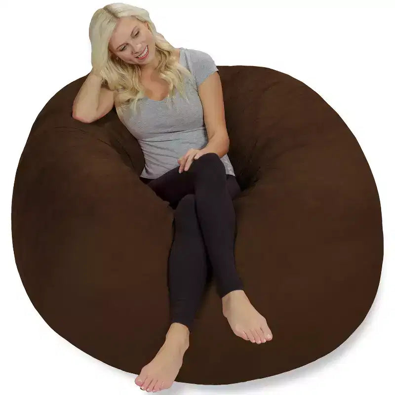 5' Large Bean Bag Chair with Memory Foam Filling and Washable Cover - Relax Sacks