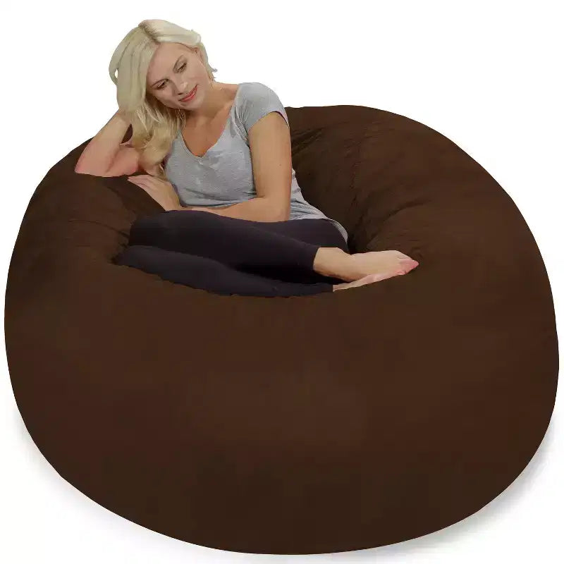 5' Large Bean Bag Chair with Memory Foam Filling and Washable Cover - Relax Sacks