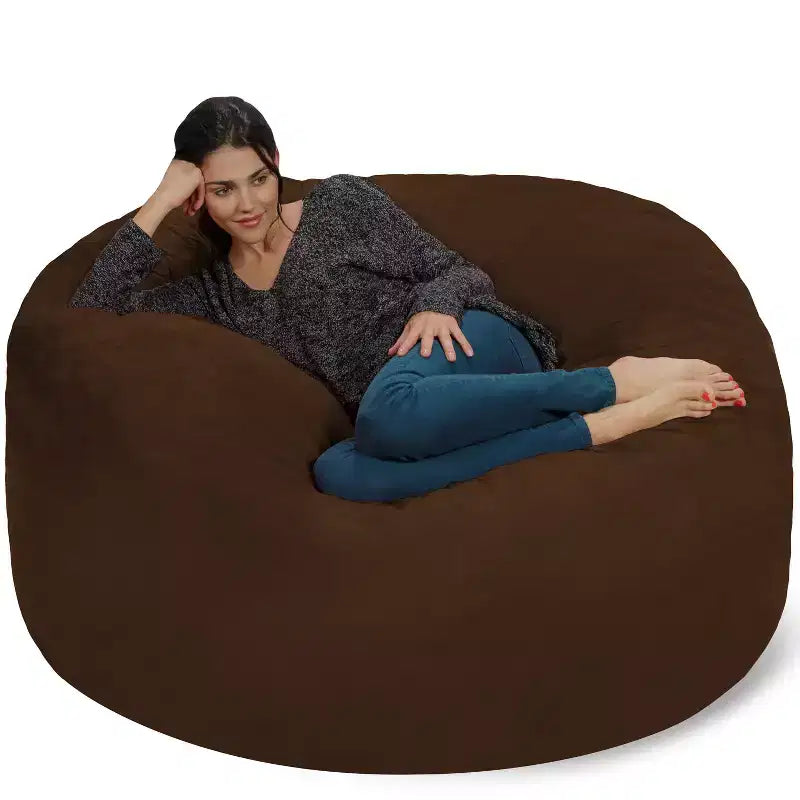 5' Large Bean Bag Chair with Memory Foam Filling and Washable Cover - Relax Sacks