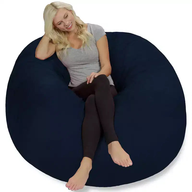 5' Large Bean Bag Chair with Memory Foam Filling and Washable Cover - Relax Sacks
