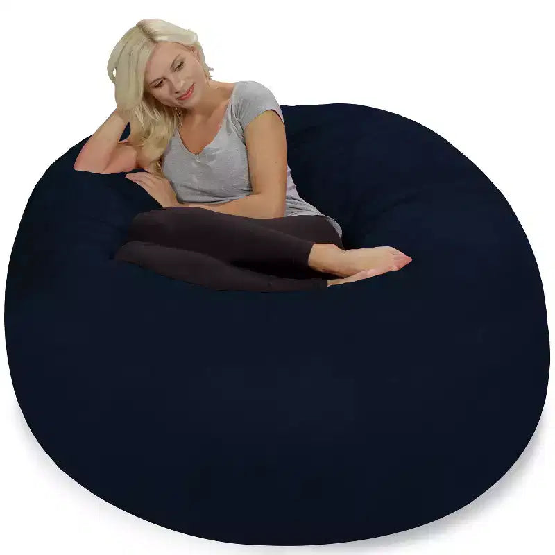 5' Large Bean Bag Chair with Memory Foam Filling and Washable Cover - Relax Sacks