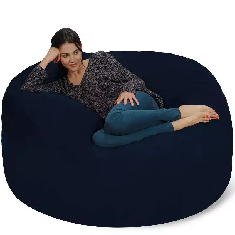 5' Large Bean Bag Chair with Memory Foam Filling and Washable Cover - Relax Sacks
