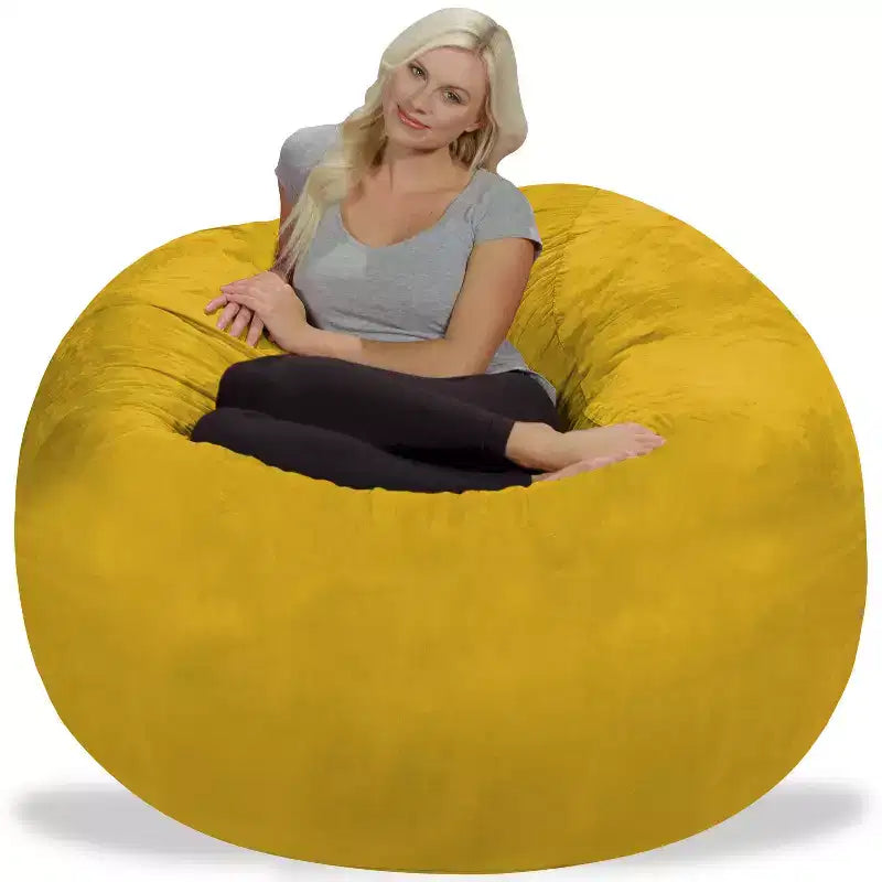 5' Large Bean Bag Chair with Memory Foam Filling and Washable Cover - Relax Sacks