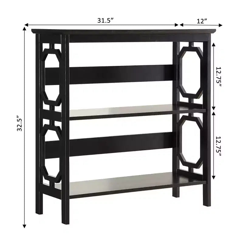 32.5 Omega 3 Tier Bookcase - Breighton Home