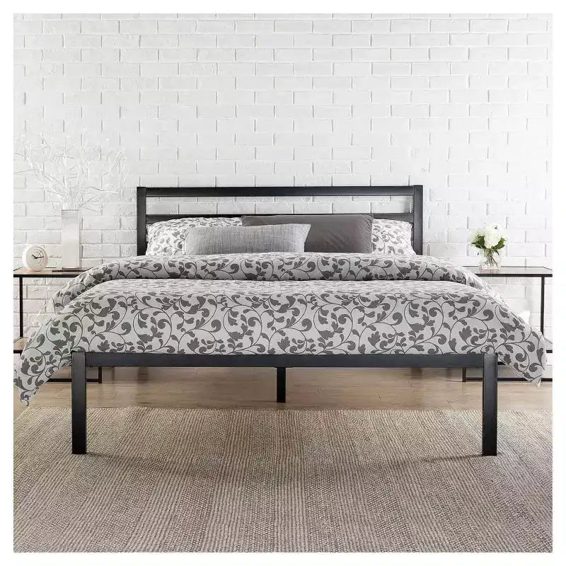 14 Mia Modern Studio Platform 1500H Metal Bed Frame - Zinus