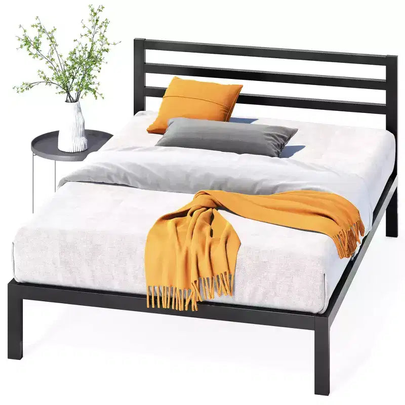 14 Mia Modern Studio Platform 1500H Metal Bed Frame - Zinus