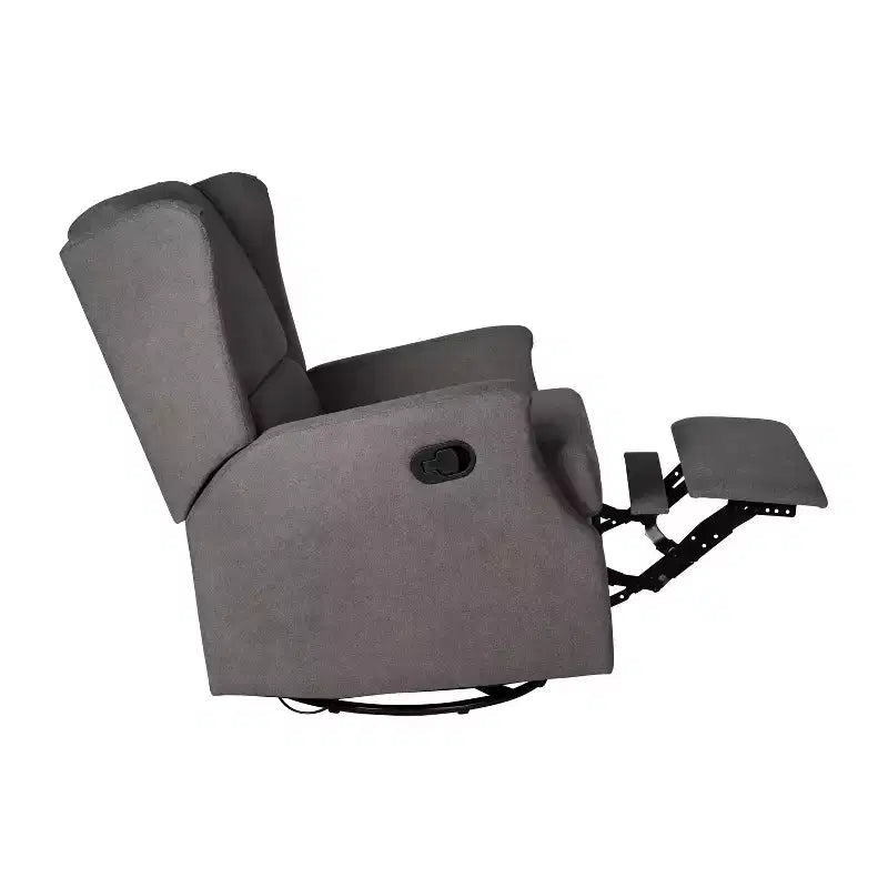 Merrick Lane 3-in-1 Wingback Manual Recliner Rocker Swivel Glider Chair